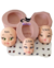 Molde De Silicone- Kit 3 Rostos Cabeça Boneca Doll Trio Blk3Doll + Olhos Adesivos Resinados ref.410 tam. PP