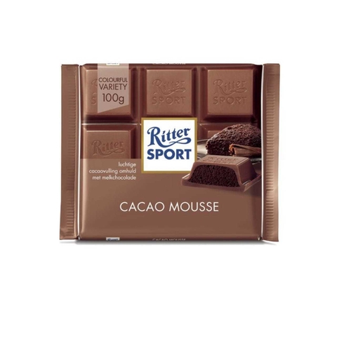 CHOCOLATE CON MOUSSE DE CACAO - 100GR - RITTER SPORT