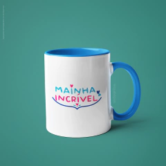 Caneca Mainha Incrível Alça e Interior Coloridos