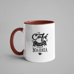 Caneca Café é Sempre Uma Boa Ideia alça e interior coloridos - XiqueXique