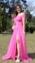 Vestido Longo Rosa Pink Ombro A Ombro Com Fenda Isabelly - ♡ Atelie Danieli Jeniffer |  Vestidos de Festa