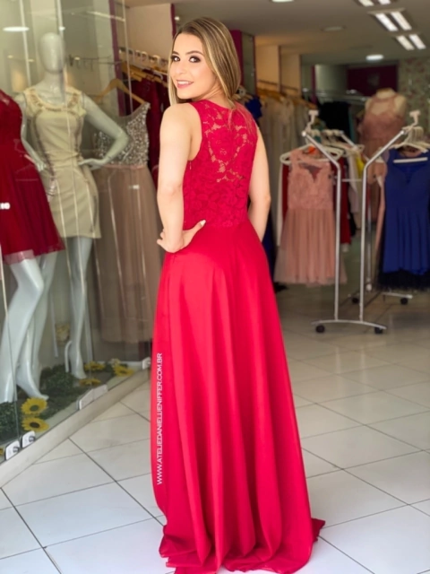 Vestido Longo Vermelho Ana
