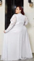 Vestido Plus Size Flora Branco De Manga Longa na internet