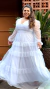 Vestido Longo Manga Longa Três Marias Branco Plus Size - comprar online