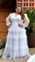 Imagem do Vestido Longo Manga Longa Três Marias Branco Plus Size