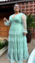 Vestido Longo De Manga Longa Três Maria Verde Plus Size na internet