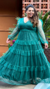 Vestido Longo De Manga Longa Três Maria Verde Plus Size - comprar online
