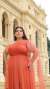 Vestido Longo Rafa Terracota Alça Única Plus Size - comprar online