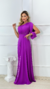Vestido Longo Beatriz fúcsia Manga Nula Com Abertura Lateral - ♡ Atelie Danieli Jeniffer |  Vestidos de Festa