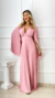 Vestido Longo Antonella Rose Manga Capa