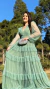 Vestido Longo Três Marias Manga Longa Verde - comprar online