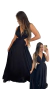 Vestido Longo Aberto Na Lateral Duda Preto