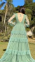 Vestido Longo Três Marias Manga Longa Verde na internet