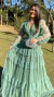 Vestido Longo Três Marias Manga Longa Verde - comprar online