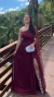 Vestido Longo Rafa Marsala Alça Ùnica Manga Solta na internet