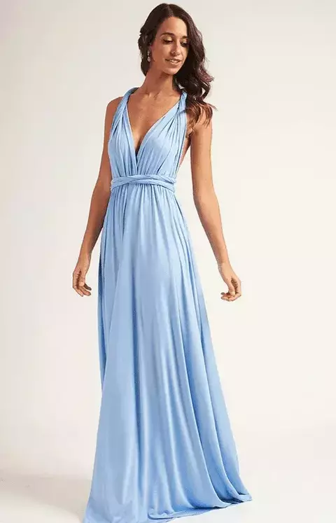 Vestido Infinity Multiformas Azul Serenety