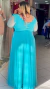 Vestido Carol Longo Azul Tiffany Manga Longa - loja online