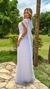 Vestido Lolla Longo Branco Com Mangas Em Tule - ♡ Atelie Danieli Jeniffer |  Vestidos de Festa