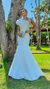 Vestido Longo Branco Jade Sereia Um Ombro Só Com Babado - comprar online