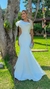 Vestido Longo Branco Jade Sereia Um Ombro Só Com Babado - loja online