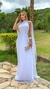 Imagem do Vestido Lolla Longo Branco Com Mangas Em Tule