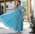 Vestido Azul Serenty De Manga Longa Brilhoso Laço - comprar online