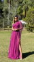 Vestido Longo Fucsia Rafa Alça Única Manga Solta - comprar online