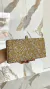 Clutch Pedraria Quadrada Bolsa De Festa Dourada
