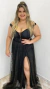 Vestido Longo Preto Ombro A Ombro Com Fenda Isabelly - comprar online