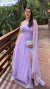 Vestido Longo Rafa Lilás/Lavanda Alça Ùcia Manga Solta - comprar online