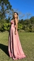 Vestido Longo Rose Fran Tomara que caia Com Fenda Enorme - loja online