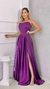 Vestido Longo Fúcsia Fran Tomara Que Caia Com Fenda Enorme - comprar online