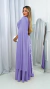 Vestido Longo Com Recortes Lilás Lavanda Alça Única Manga Solta E Fenda Mavi na internet