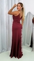 Vestido Longo Marsala Alças De Brilho Com Fenda E Detalhe Na Cintura Vivi na internet