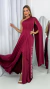 Vestido Longo Com Recortes Marsala Alça Única Manga Solta E Fenda Mavi - comprar online