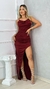 Vestido Longo Sereia Marsala Alça E Fenda Maya - comprar online