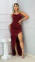 Vestido Longo Sereia Marsala Alça E Fenda Maya - comprar online