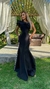 Imagem do Vestido Longo Preto Jade Sereia Um Ombro Só Com Babado