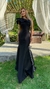 Vestido Longo Preto Jade Sereia Um Ombro Só Com Babado - comprar online