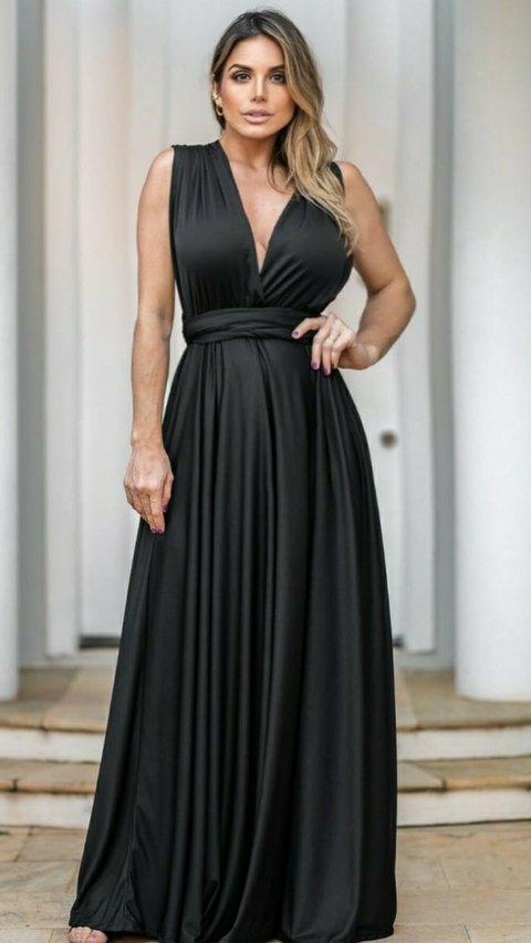 Vestido Infinity Multiformas Preto