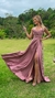 Vestido Longo Nay Rose Tomara Que Caia Com Decote De Laço - loja online