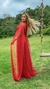 Vestido Lolla Longo Terracota Com Mangas Em Tule - ♡ Atelie Danieli Jeniffer |  Vestidos de Festa