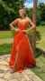 Vestido Longo Nay Terracota Tomara Que Caia Com Decote De Laço - comprar online