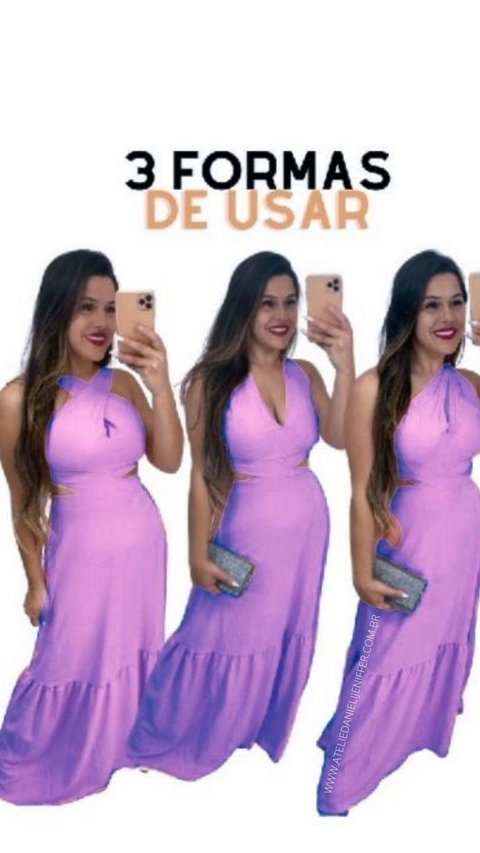 Vestido Laís Lilás/Lavanda