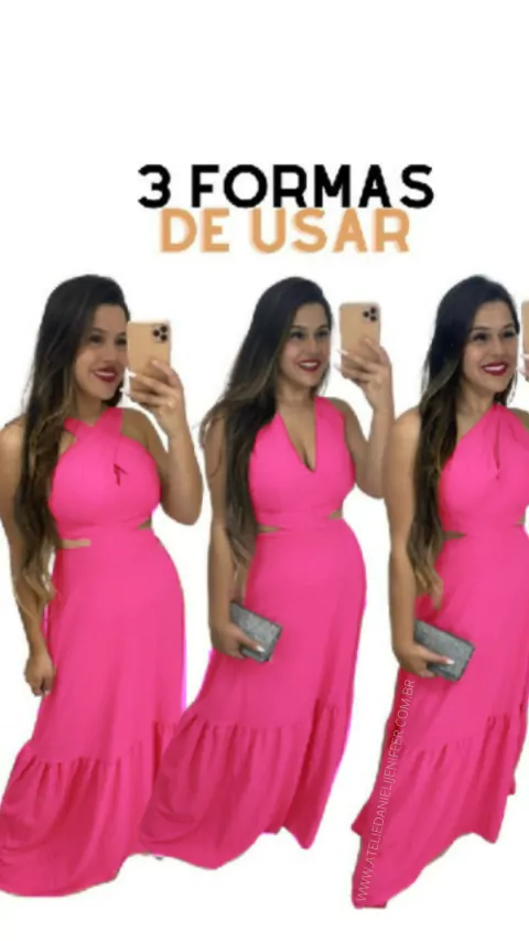 Vestido Laís Pink Multiformas