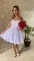 Vestido para casamento no civil noiva pré wedding noivado curto branco de alcinha rodado - comprar online