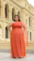 Vestido Longo Rafa Terracota Alça Única Plus Size - ♡ Atelie Danieli Jeniffer |  Vestidos de Festa