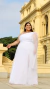 Vestido Longo Branco Rafa Alça Única Plus Size - ♡ Atelie Danieli Jeniffer |  Vestidos de Festa