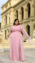 Vestido Longo Rose Rafa Alça Única Plus size na internet