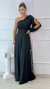 Vestido Longo Beatriz Preto Manga Nula Com Abertura Lateral na internet